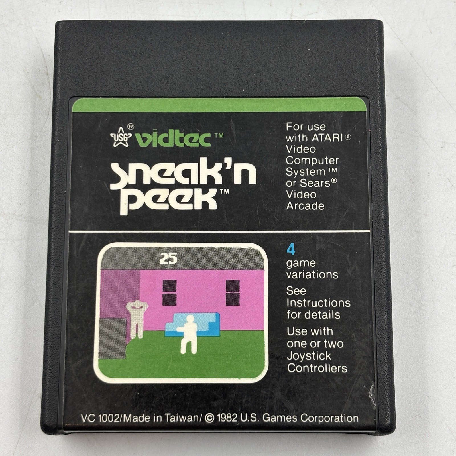 Sneak’n Peek (Atari 2600, 1982) By Vidtec (Cartridge only) NTSC