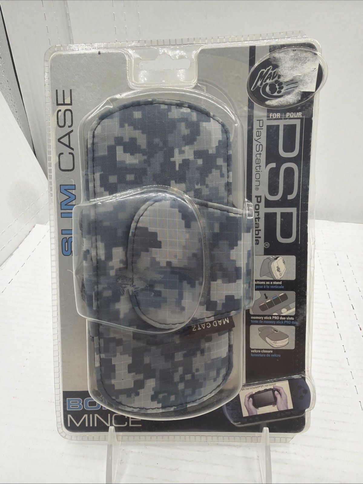 Madcatz Slim Case PSP Blue Camo Open Package