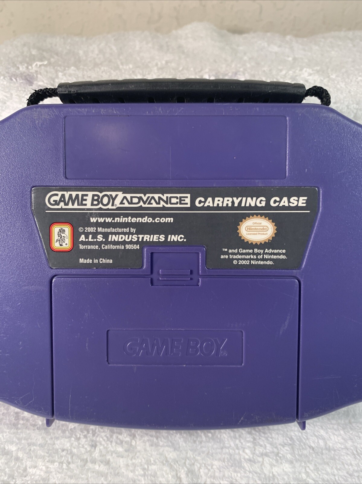 RARE Game Boy Advance Hard Shell Carrying Case 2002 ALS – Indigo Purple Readinfo