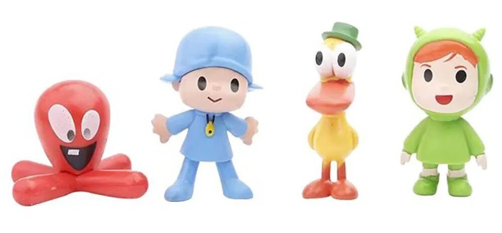 Pocoyo 7pcs Figure Set Pocoyo, Elly, Pato, Loula, Nina, Sleepy Bird, Fred
