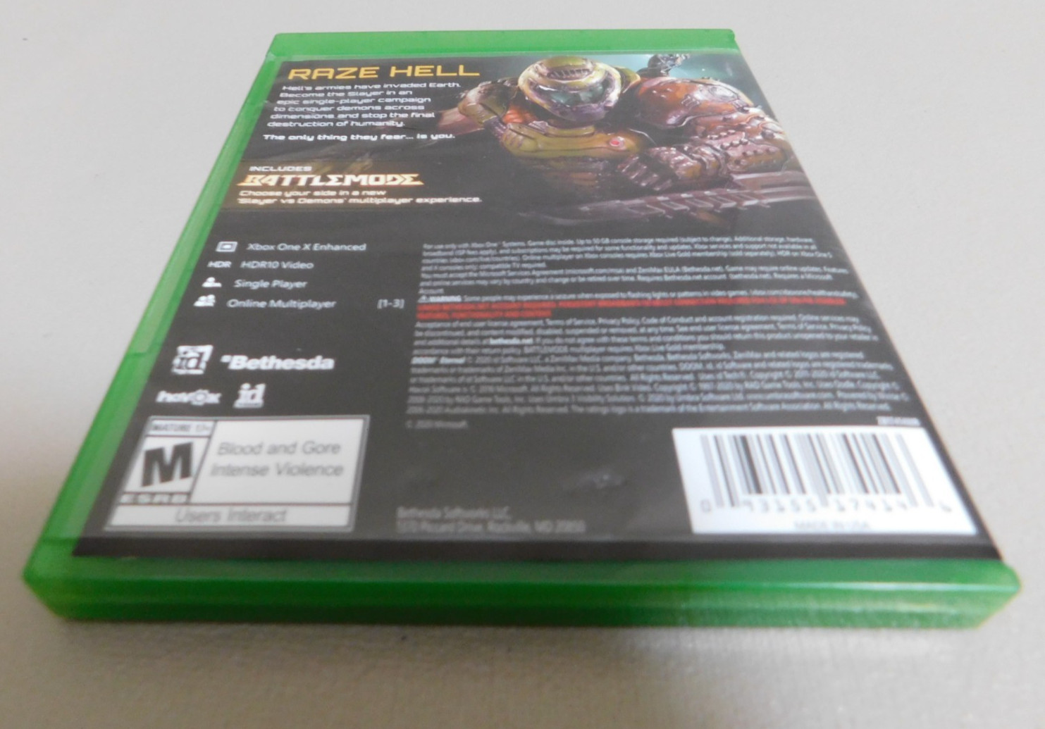 DOOM: Eternal for XBOX ONE Enhanced HDR VGC Disc Clean Tested
