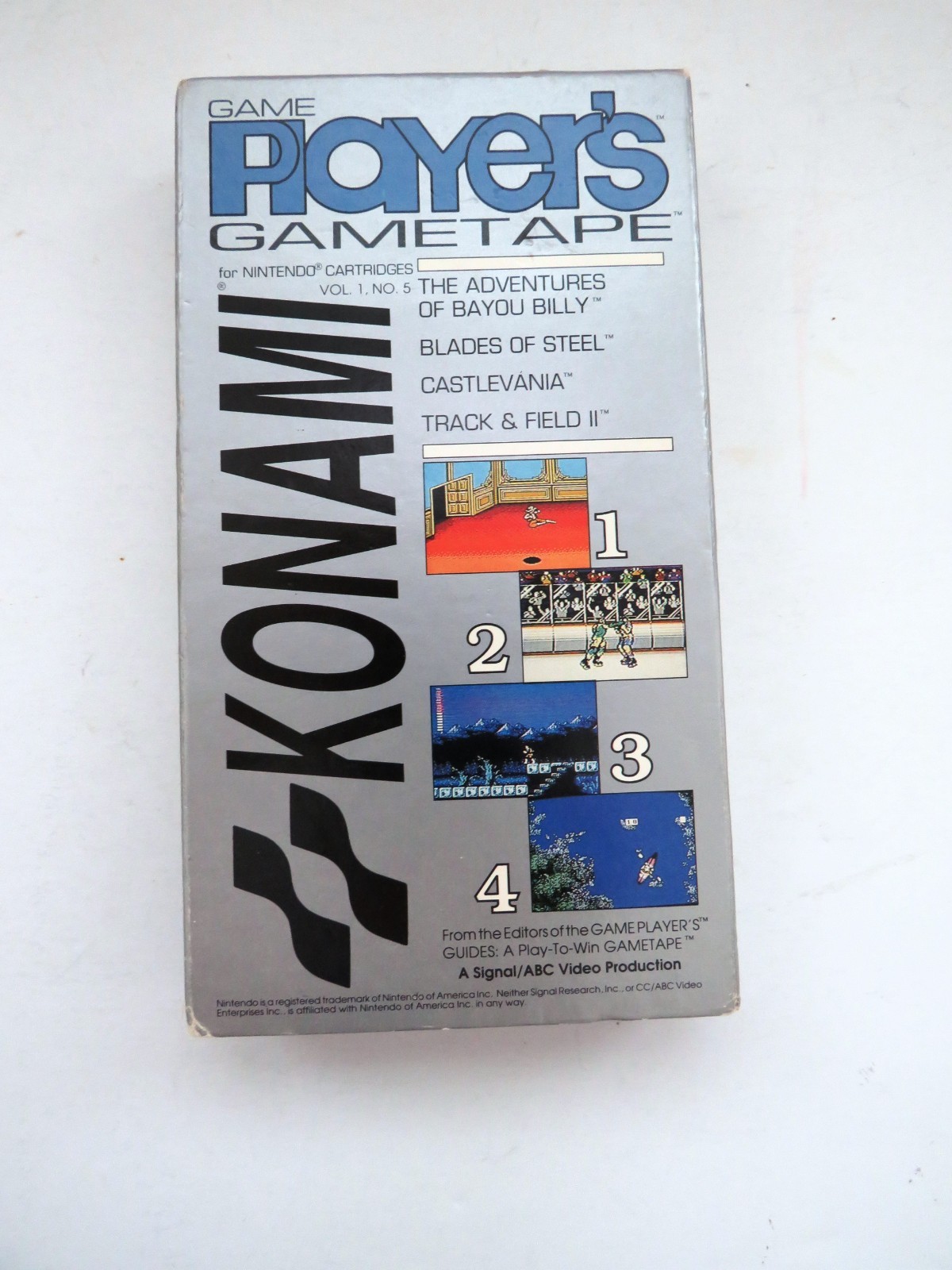 Game Players Game Tape – KONAMI – VHS Vol 1 No 5 Castlevania Blades of Steel