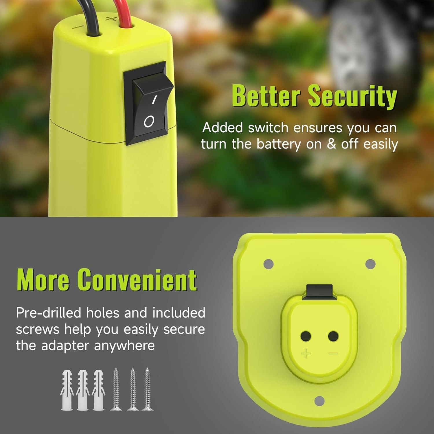 1-Pack Ryobi 18V Battery Adapter: Ultimate Converter for DIY RC Toys & Robotics