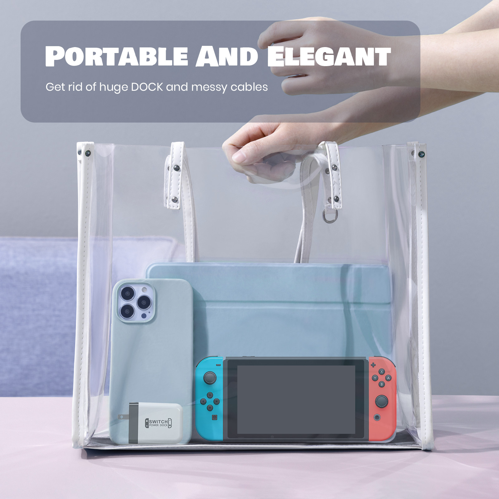 3 in 1 TV Dock Station for Nintendo Switch 36W Portable Charger Docking Station