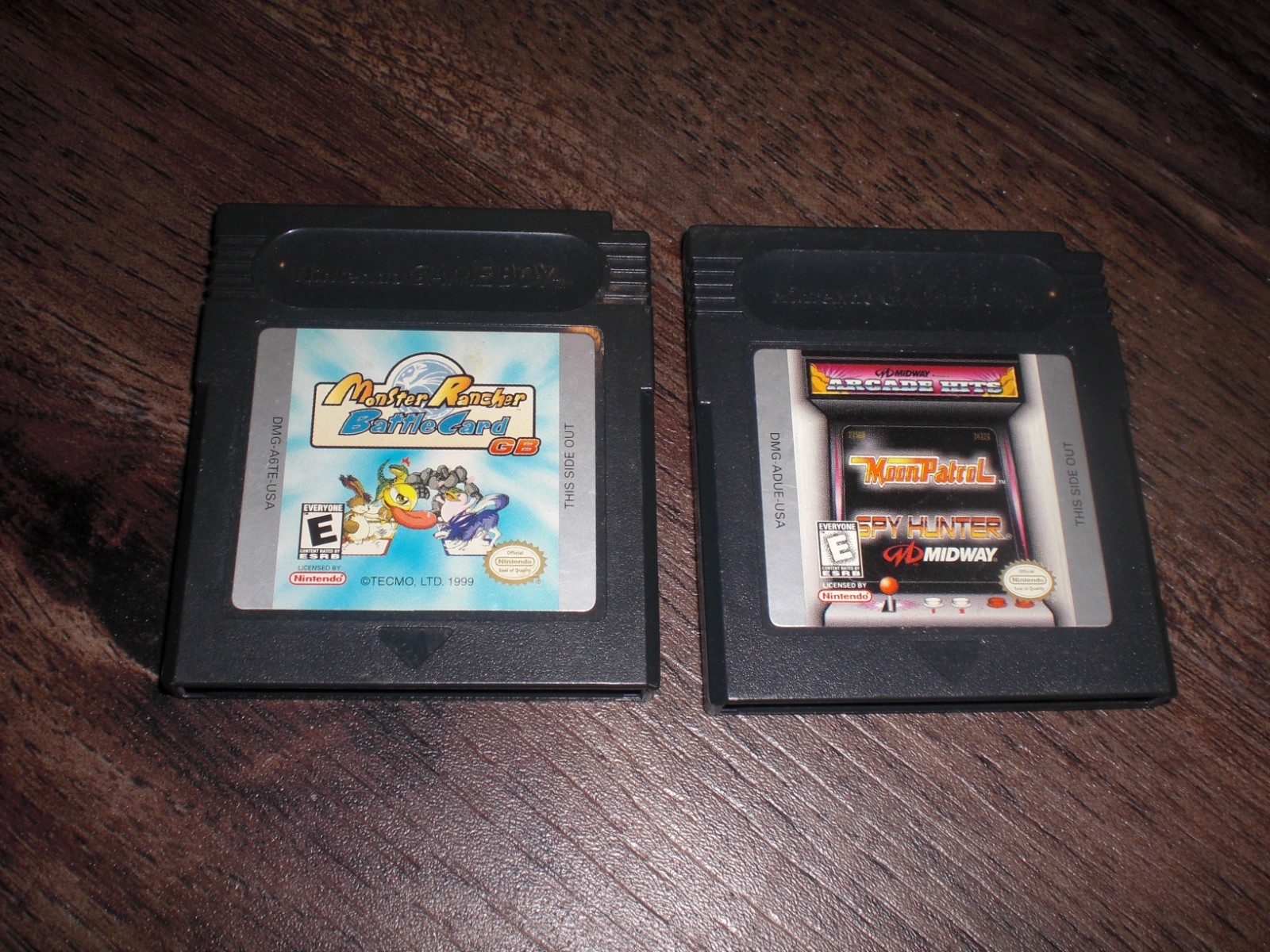 Monster Rancher Battle Card GB Midway Arcade Hits Moon Patrol Spy Game Boy Color