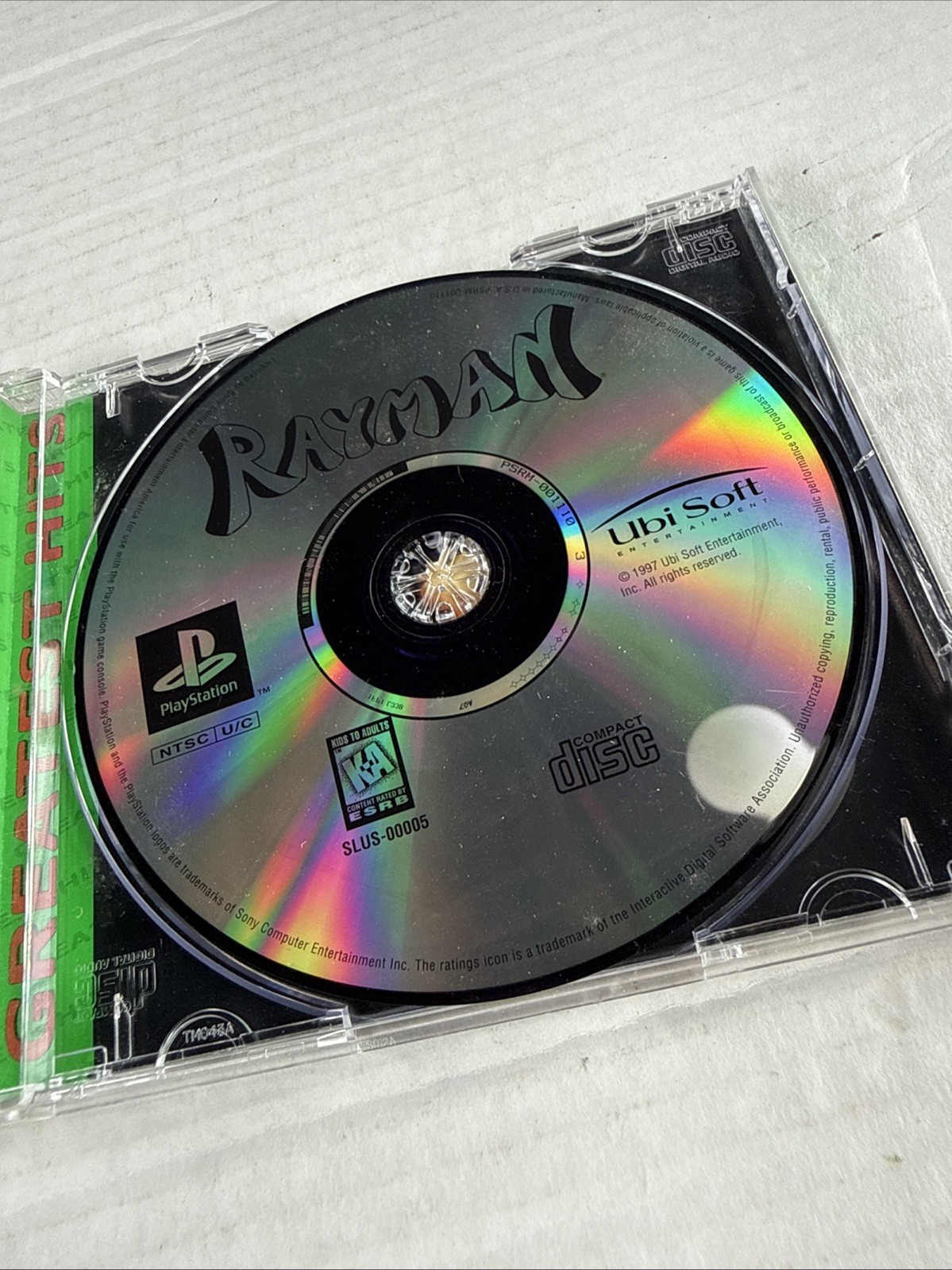 Rayman Playstation 1 / PS1 Complete Greatest Hits Vintage Manual