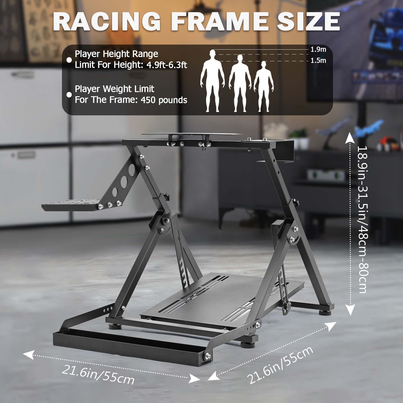 Marada Racing Wheel Stand “X” FRAME Fit Logitech G25 G27 G29 G920 Thrustmaster