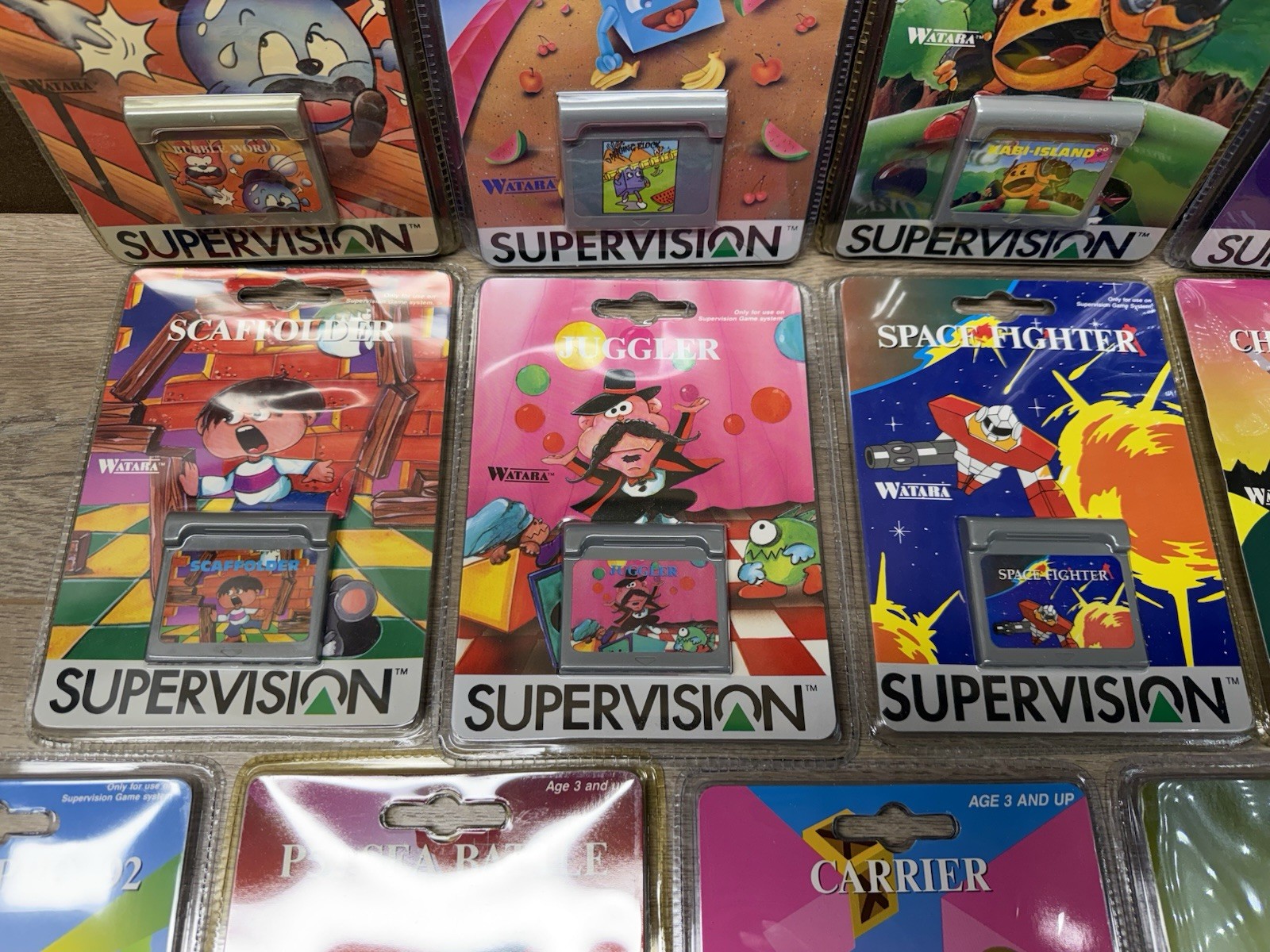 Rare Vintage Watara Supervision Handheld Console New Sealed Games Lot Of 25 NIB
