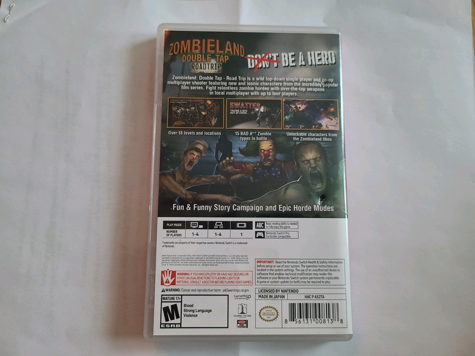 GameMill Zombieland Double Tap Road Trip Nintendo Switch M NTSC-U/C