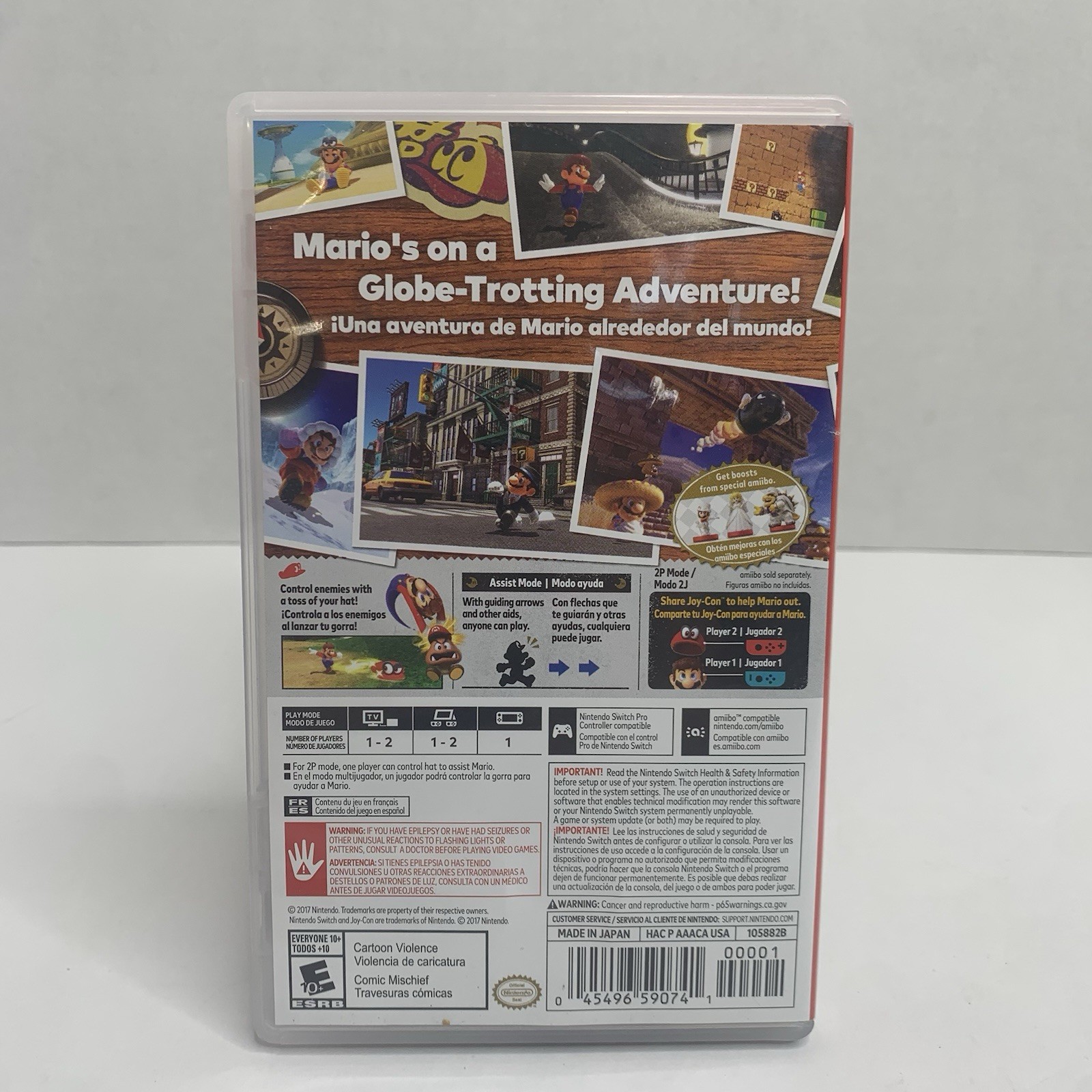 Super Mario Odyssey Nintendo Switch Complete CIB Tested Mint Condition