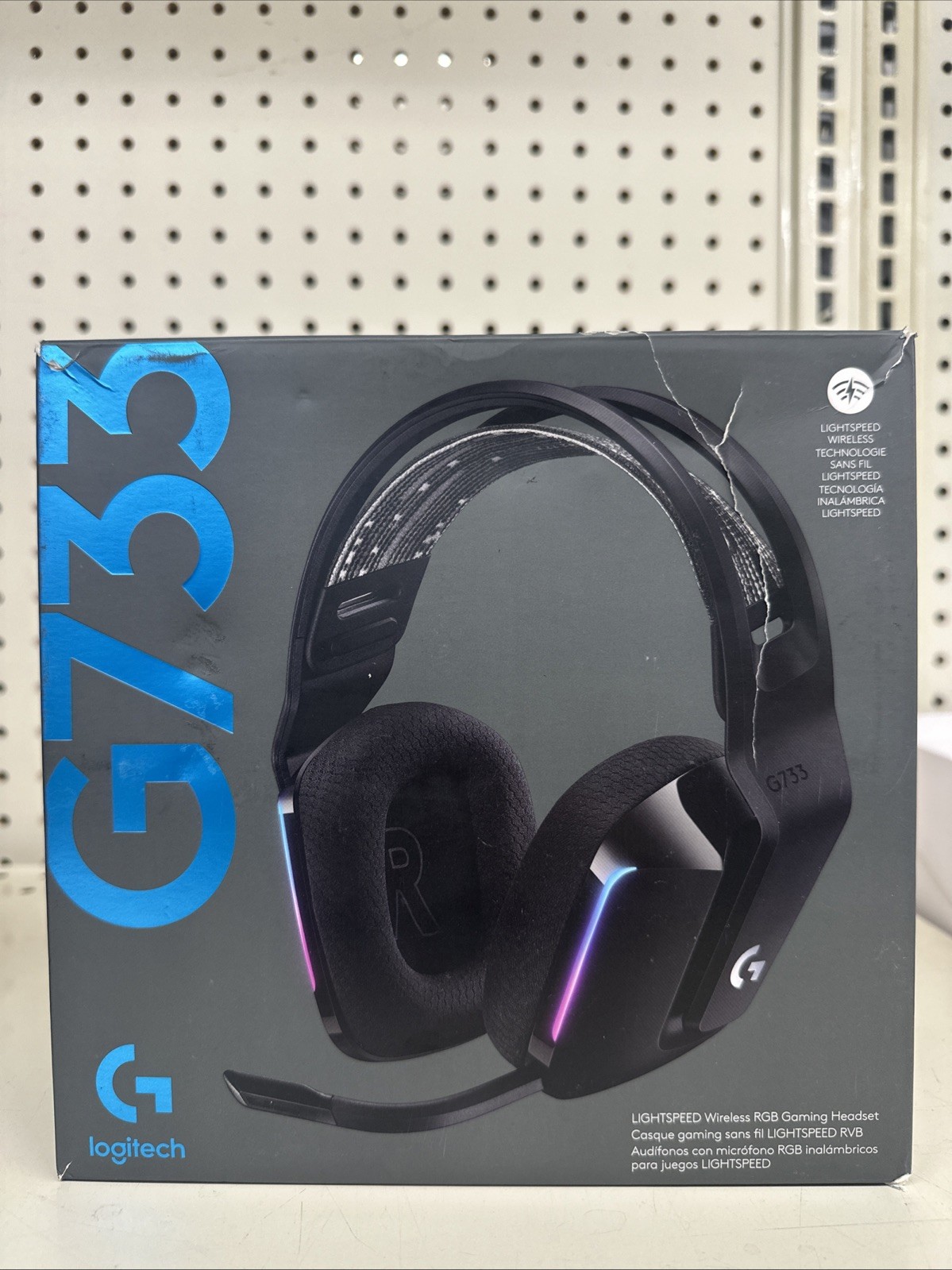 Logitech G733 LIGHTSPEED Wireless Gaming Headset with suspension headband A12