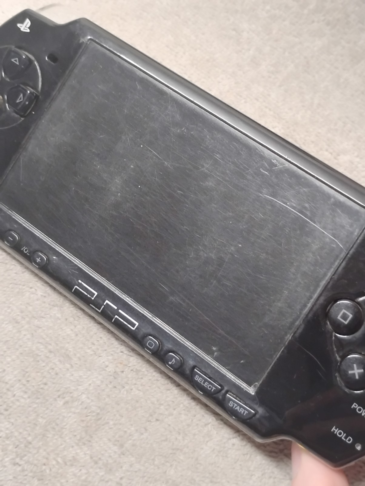 BLACK Sony PSP 1000 System w/ Charger & Memory Stick Duo *NO Battery