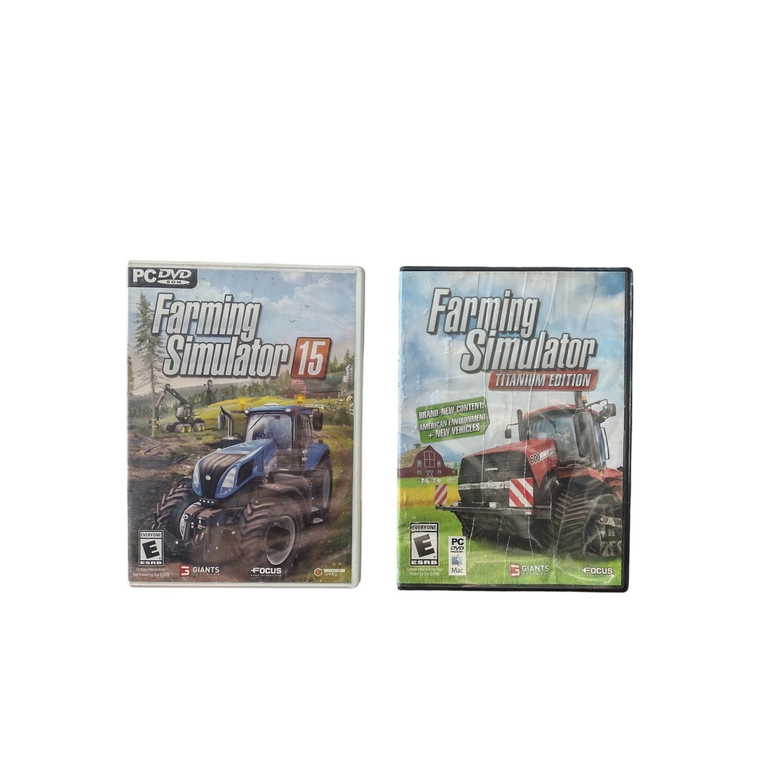 Farming Simulator PC Game Lot – FS 15 & FS 2013 Titanium Edition – Windows DVD