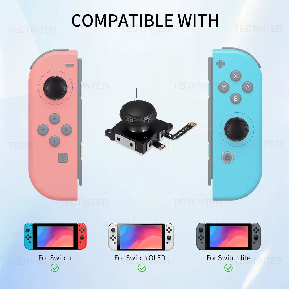 Hall Effect Joystick for Nintendo Switch/Lite/Oled Controller Thumb Stick 3D Ana