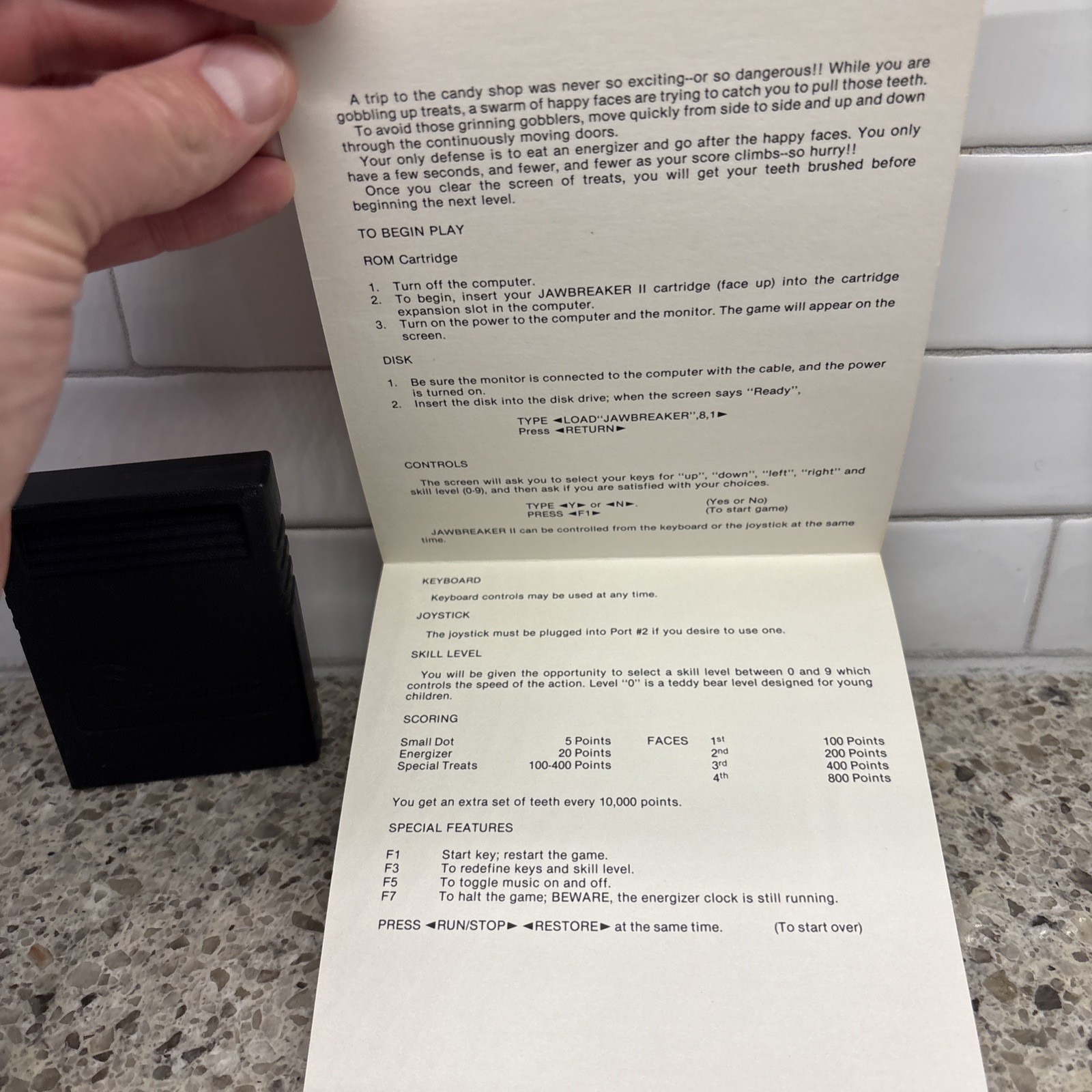 Jawbreaker Cartridge Sierra On-line Inc With Manual Commodore 64 RARE!!!