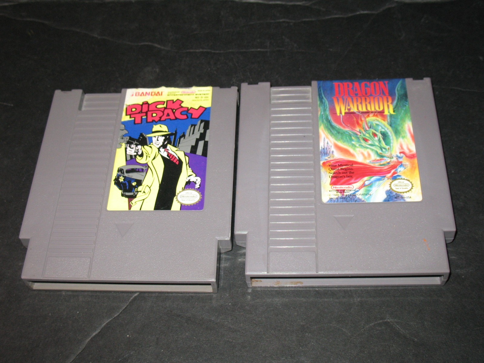Dragon Warrior AND DICK TRACY Nintendo NES 1985 Cartridges PLEASE SEE PICTURES