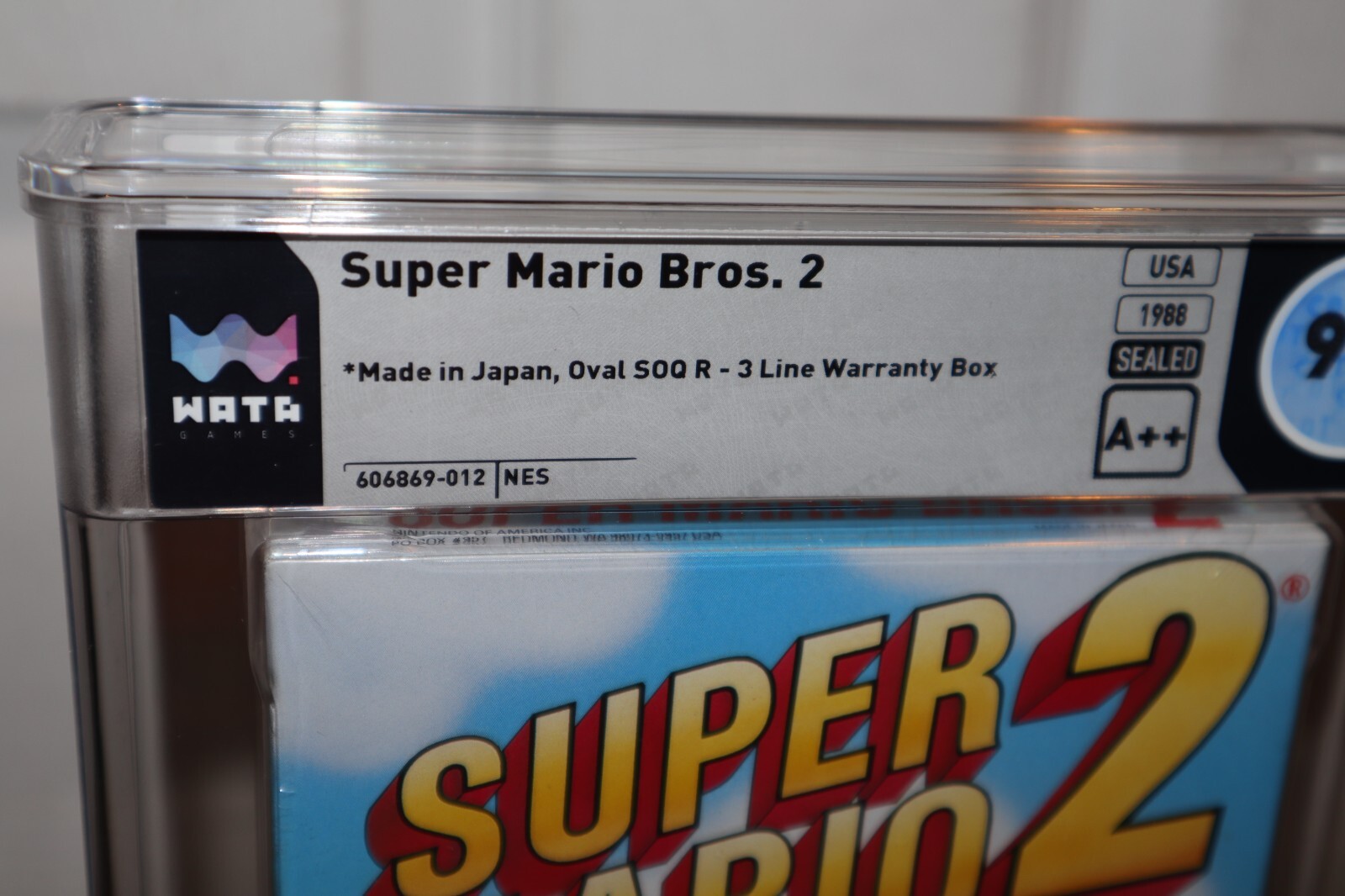 WATA 9.6 – A++ SEALED – Super Mario Bros. 2 – Japan Oval SOQ R – NES Nintendo