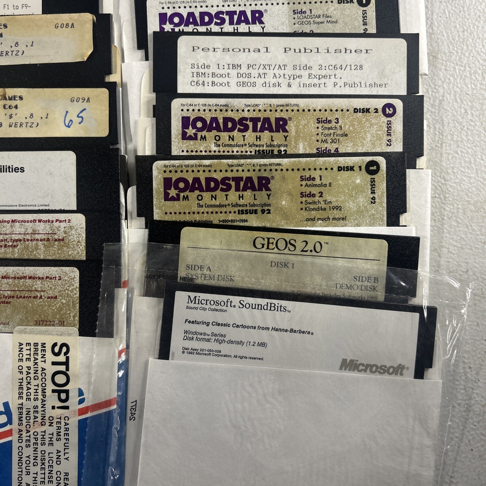 Commodore 64 Floppy Disks With Games Selling As Is for Blank Disk LOT Of 66