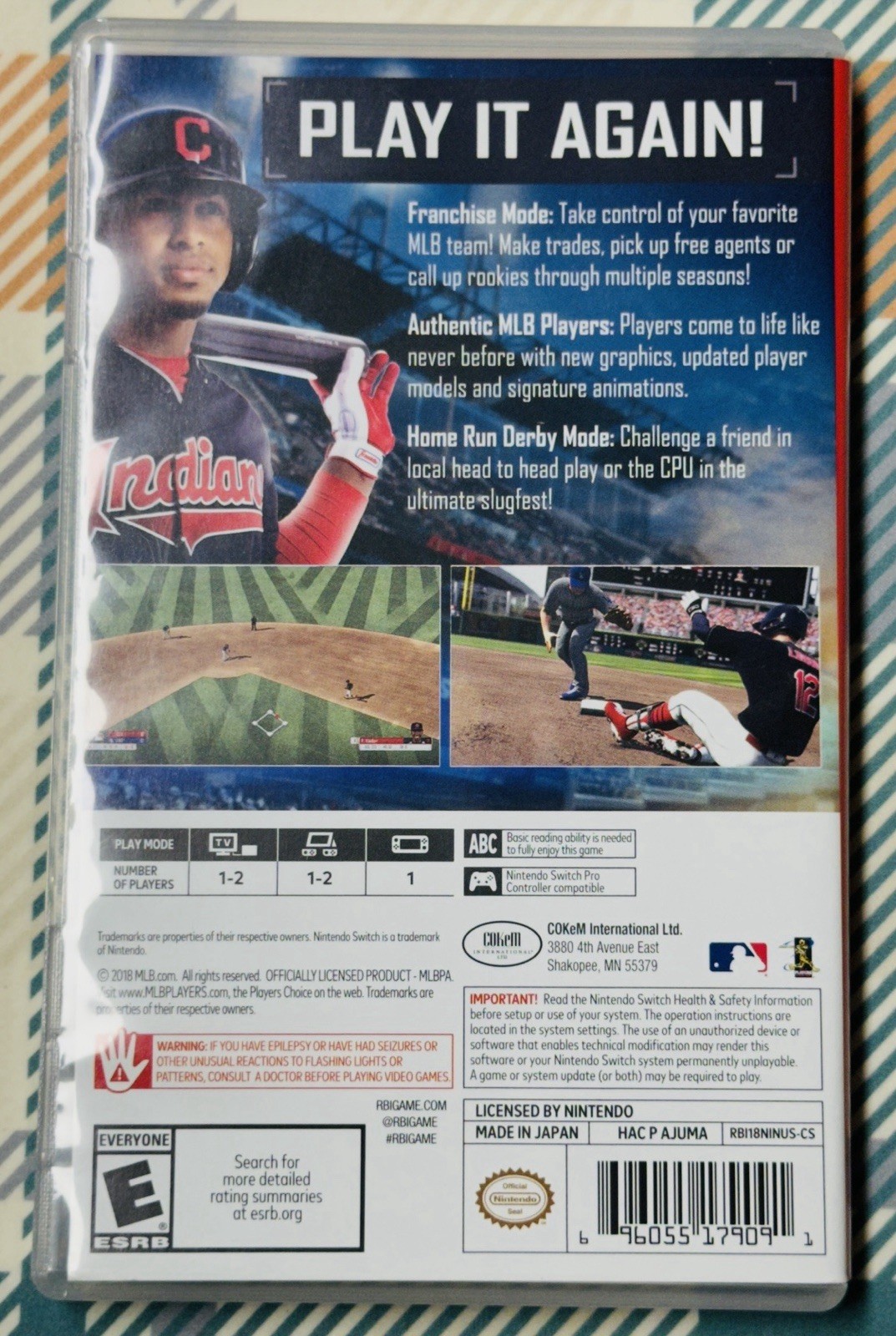 R.B.I. Baseball 18 (Nintendo Switch, 2018) With Case Tested/Works Fast Shipping