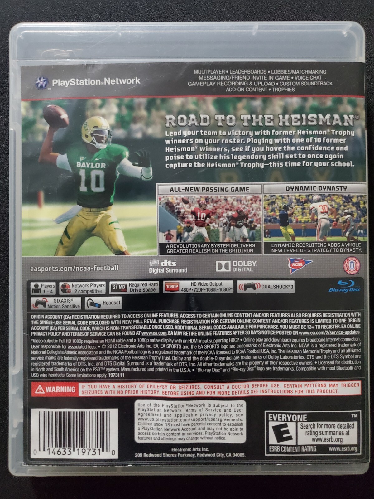 NCAA Football 13 (Sony PlayStation 3, PS3, 2012)