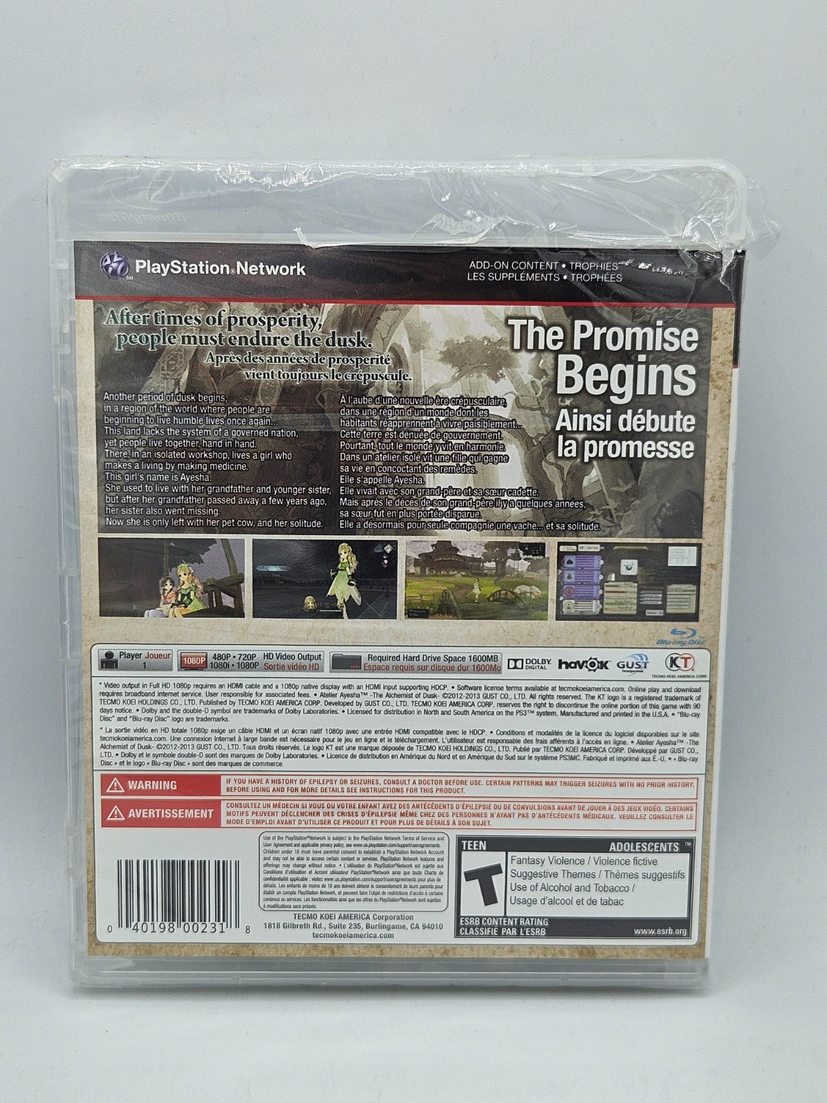 Atelier Ayesha: The Alchemist of Dusk – PS3 – Sealed- Damaged
