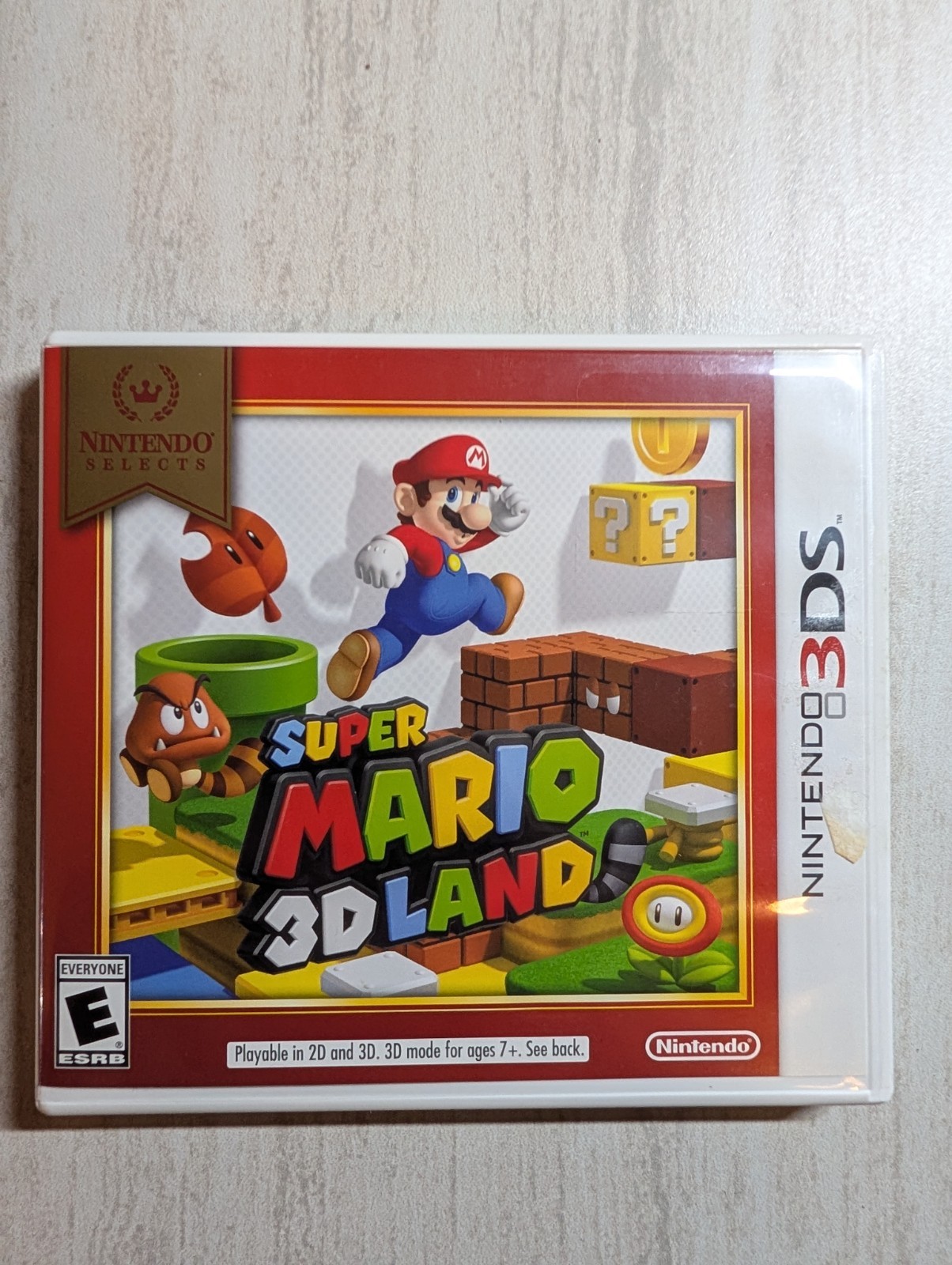 NO GAME Super Mario 3D Land Nintendo 3DS Case
