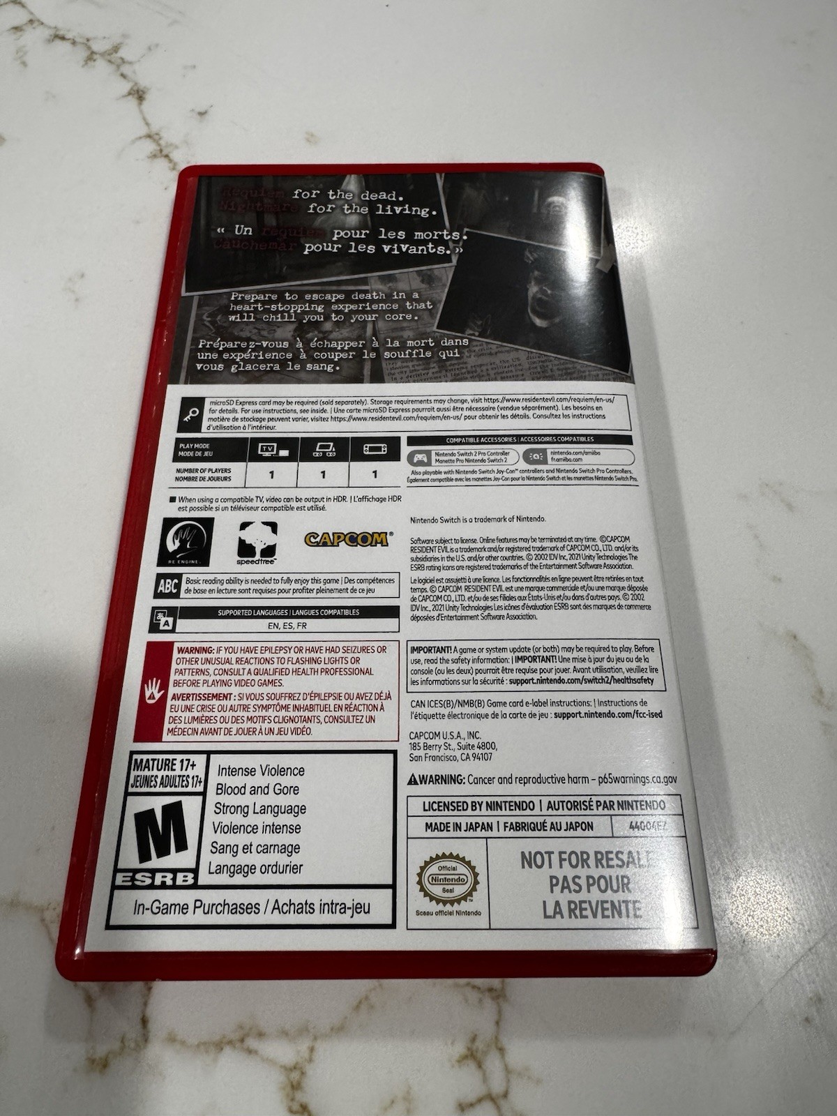 Resident Evil Requiem (Game-Key Card) – Nintendo Switch 2
