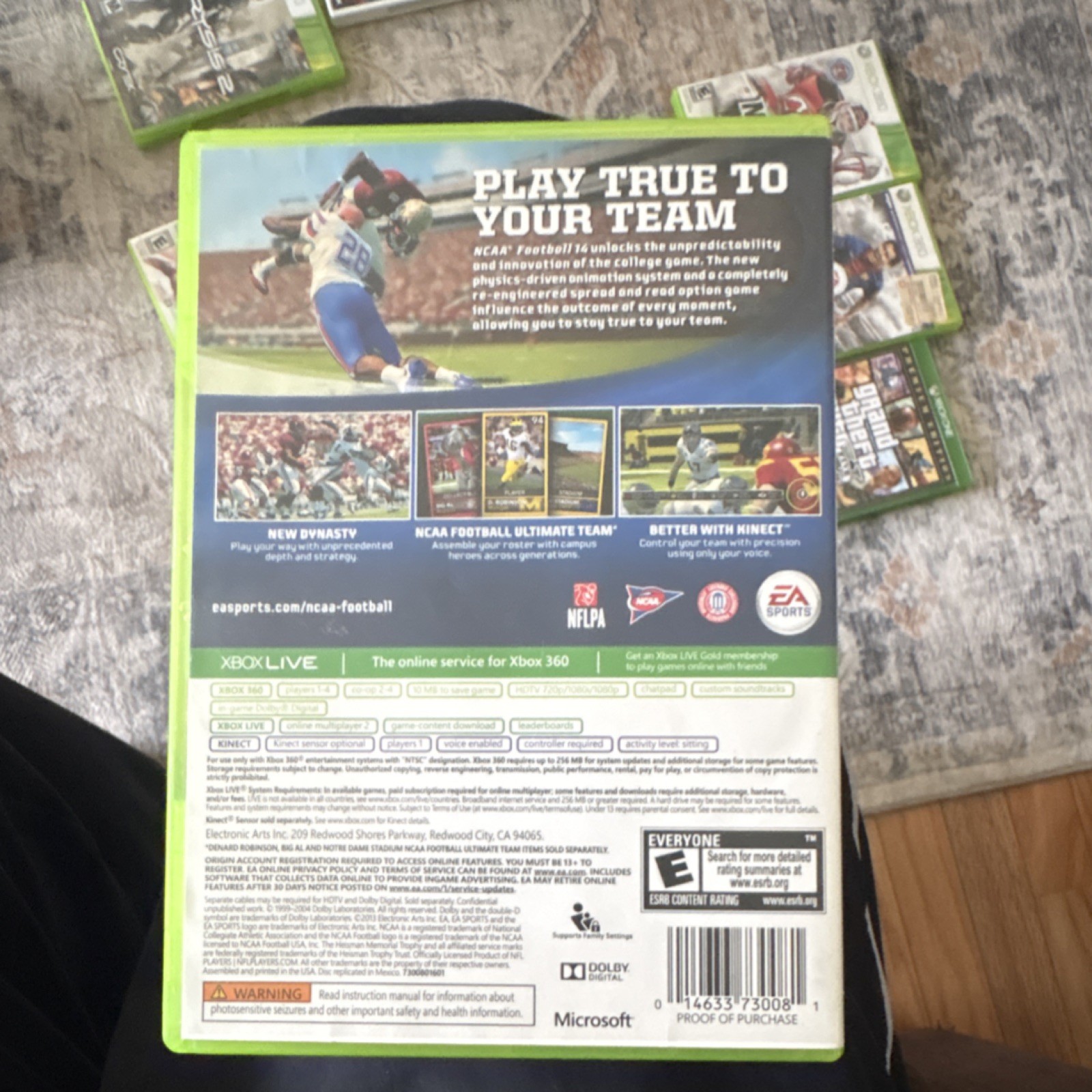 EA Sports NCAA Football 14 Xbox 360 Better with Kinect Ultimate Team 2013
