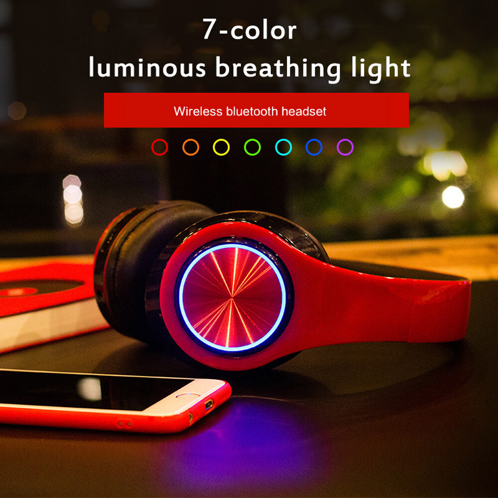 Wireless Bluetooth Headphones Super Bass Foldable Stereo Earphones Mic Headsets