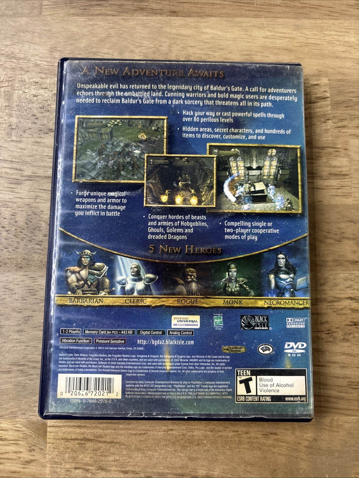 Baldur’s Gate: Dark Alliance II Sony PlayStation 2, 2004, Complete