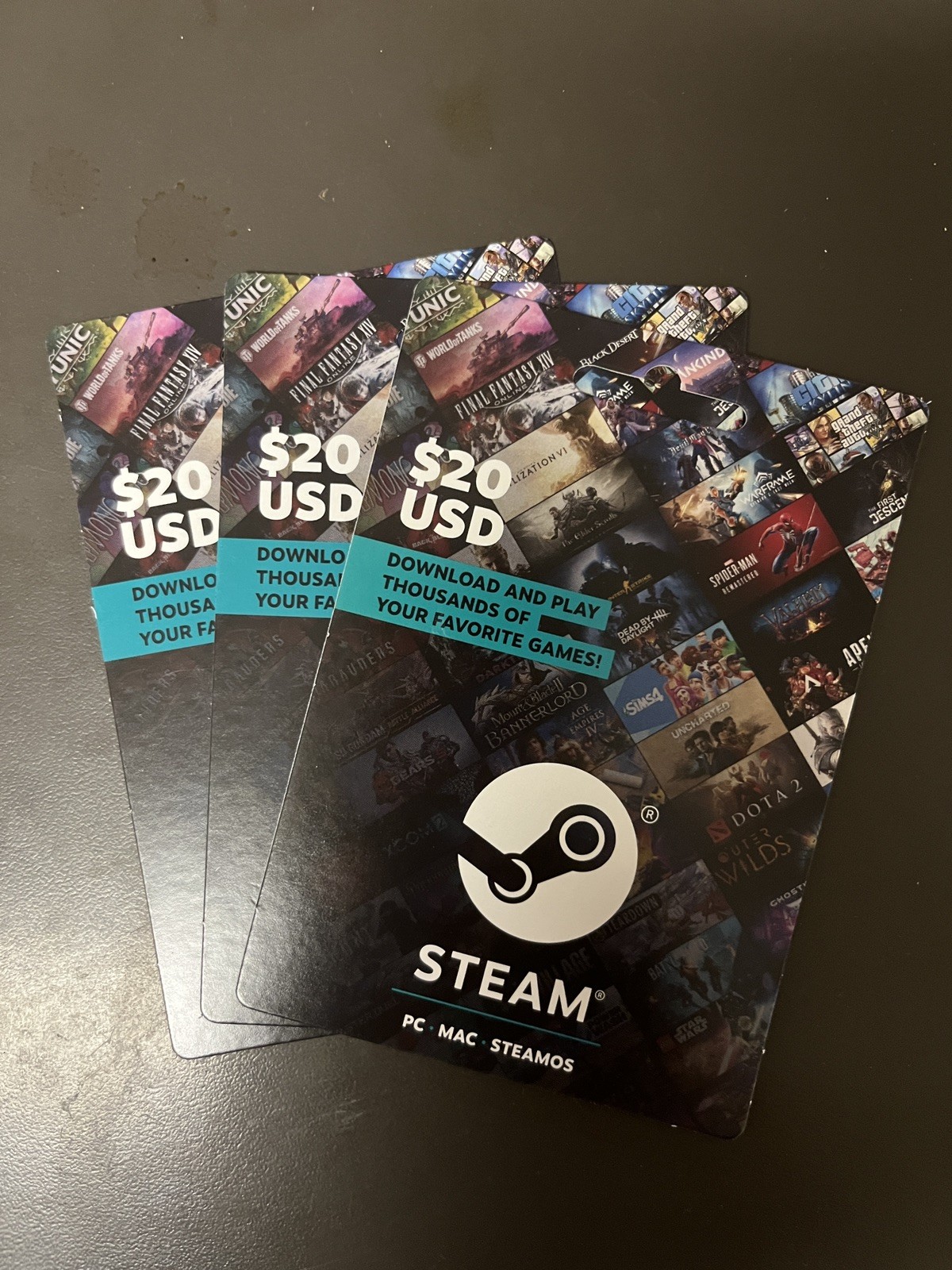 $60 Steam Gift Card Pc Prepaid Game Card Brand New Physical Card