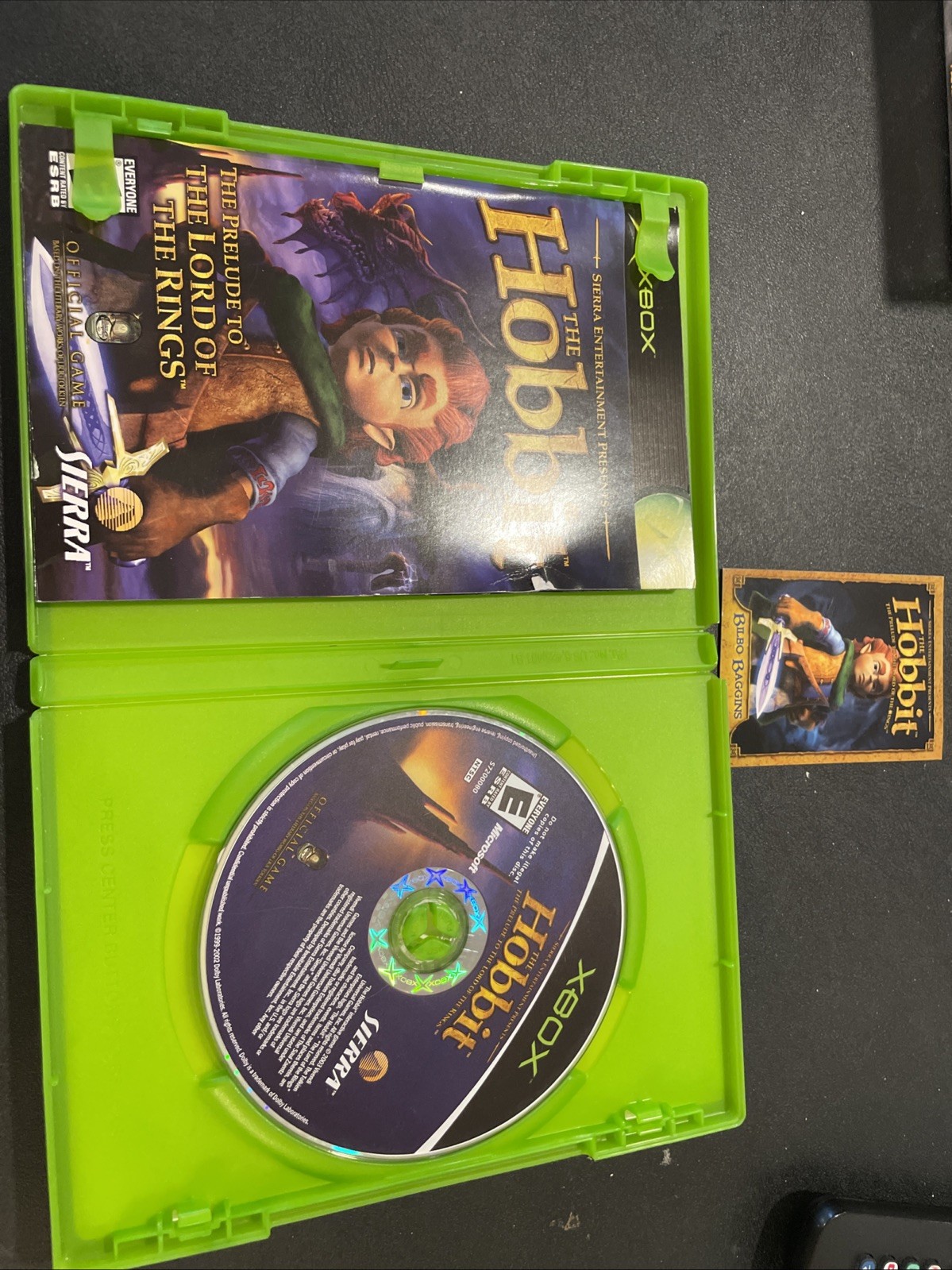 The Hobbit (Xbox) Complete CIB W/GOLLUM TRADING CARD, RARE