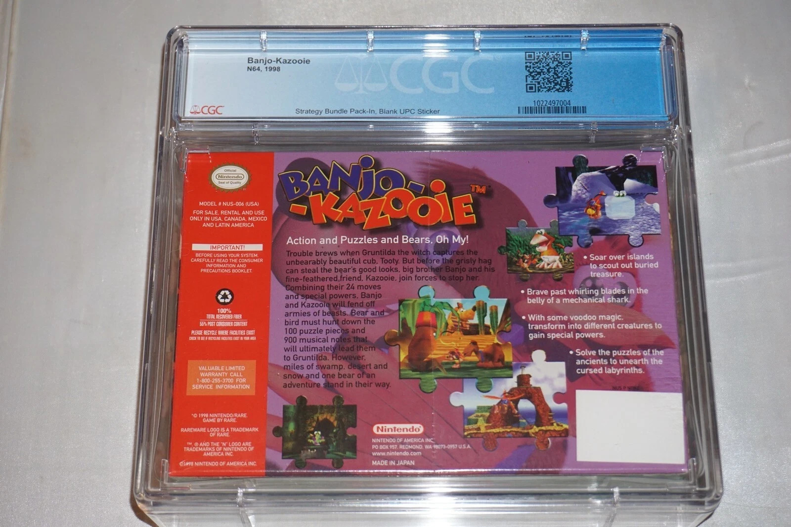 💎Banjo-Kazooie — Nintendo 64 — CGC 9.2 A++ Sealed 💎