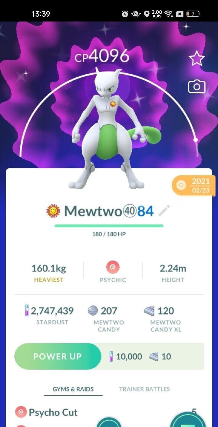 Pokemon G0 – Shiny Mewtwo ( Maxed Out To Level 40 ) + Trinket Lucky
