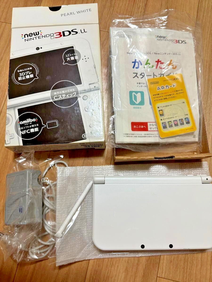 NEW Nintendo 3DS XL LL Pearl White Console with Box Tested From Japan
