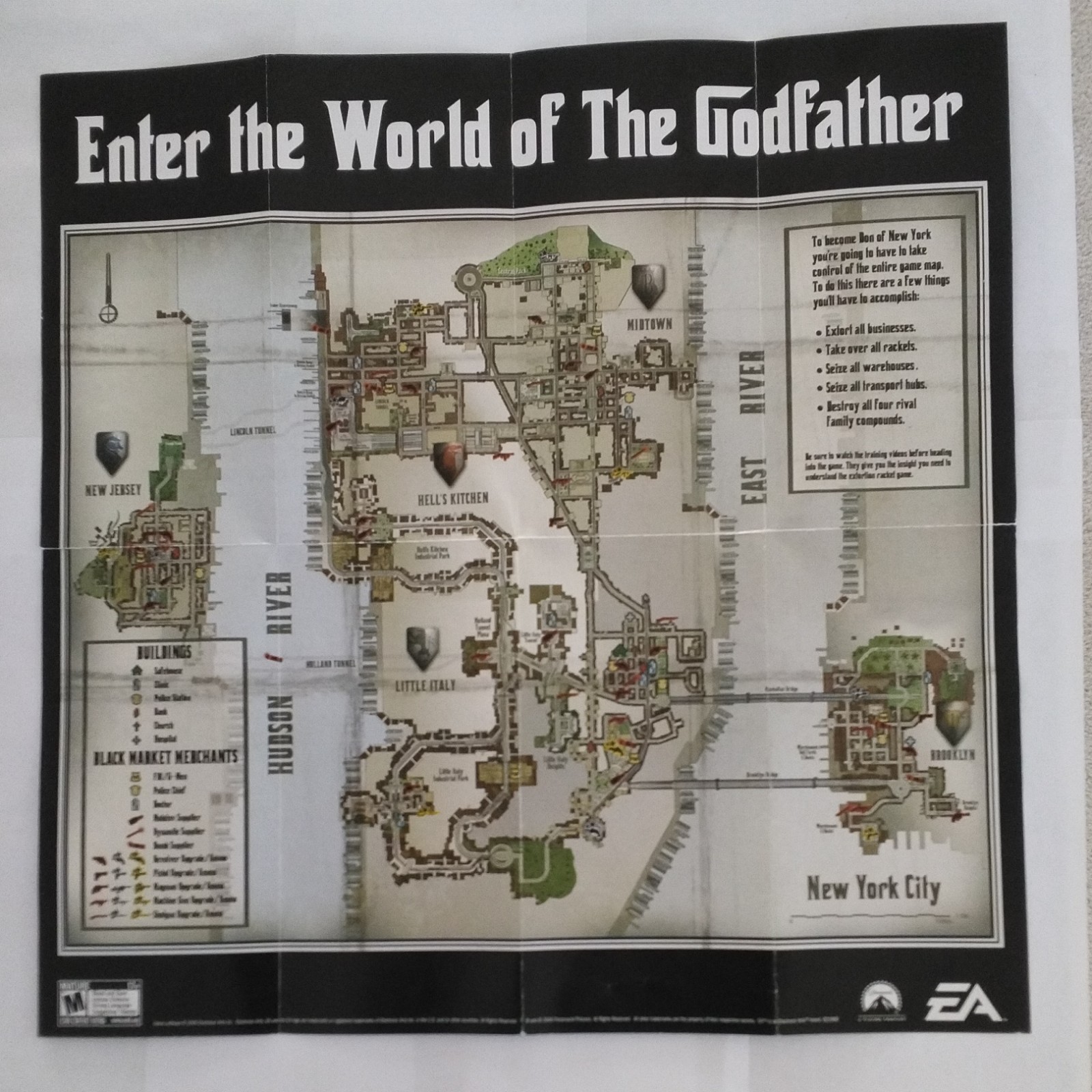 EA The Godfather: The Game PS2 w/ Manual NTSC-U/C (US/Canada) 2006 M CiB Tested