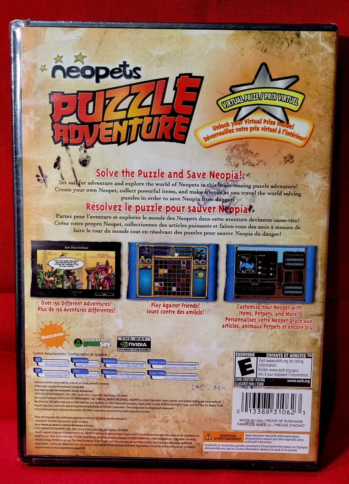 CAPCOM Neopets Puzzle Adventure PC Video Game 2008 Brand New SEALED!