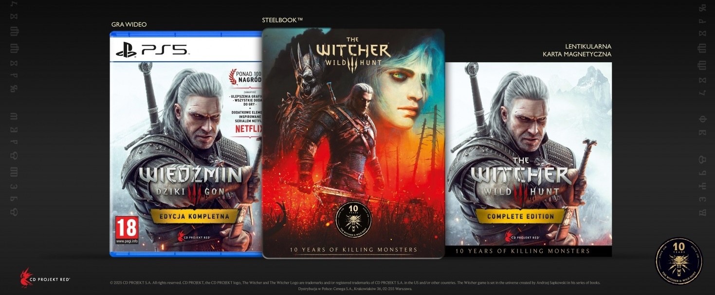 THE WITCHER 3 ANNIVERSARY STEELBOOK EDITION NEW PS5 10 YEARS OF KILLING MONSTERS