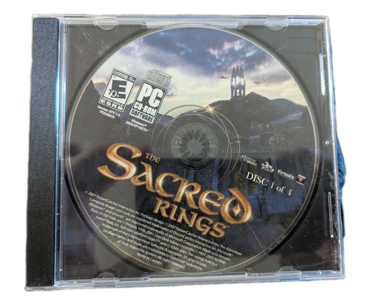 The Sacred Rings The Adventure Company E Everyone 10+ PC CD ROM 2007 Disc 1 Of 4