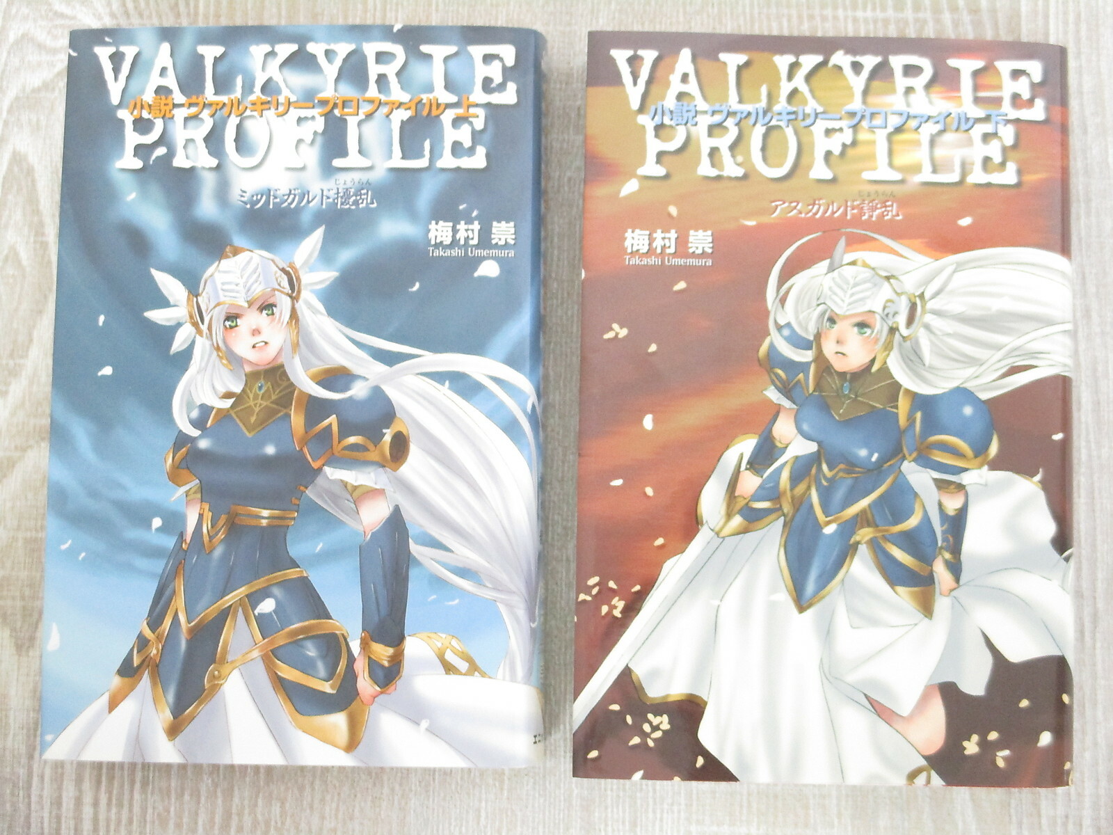 VALKYRIE PROFILE Novel Complete Set 1&2 TAKASHI UMEMURA Japan Sony PS1 Book EX