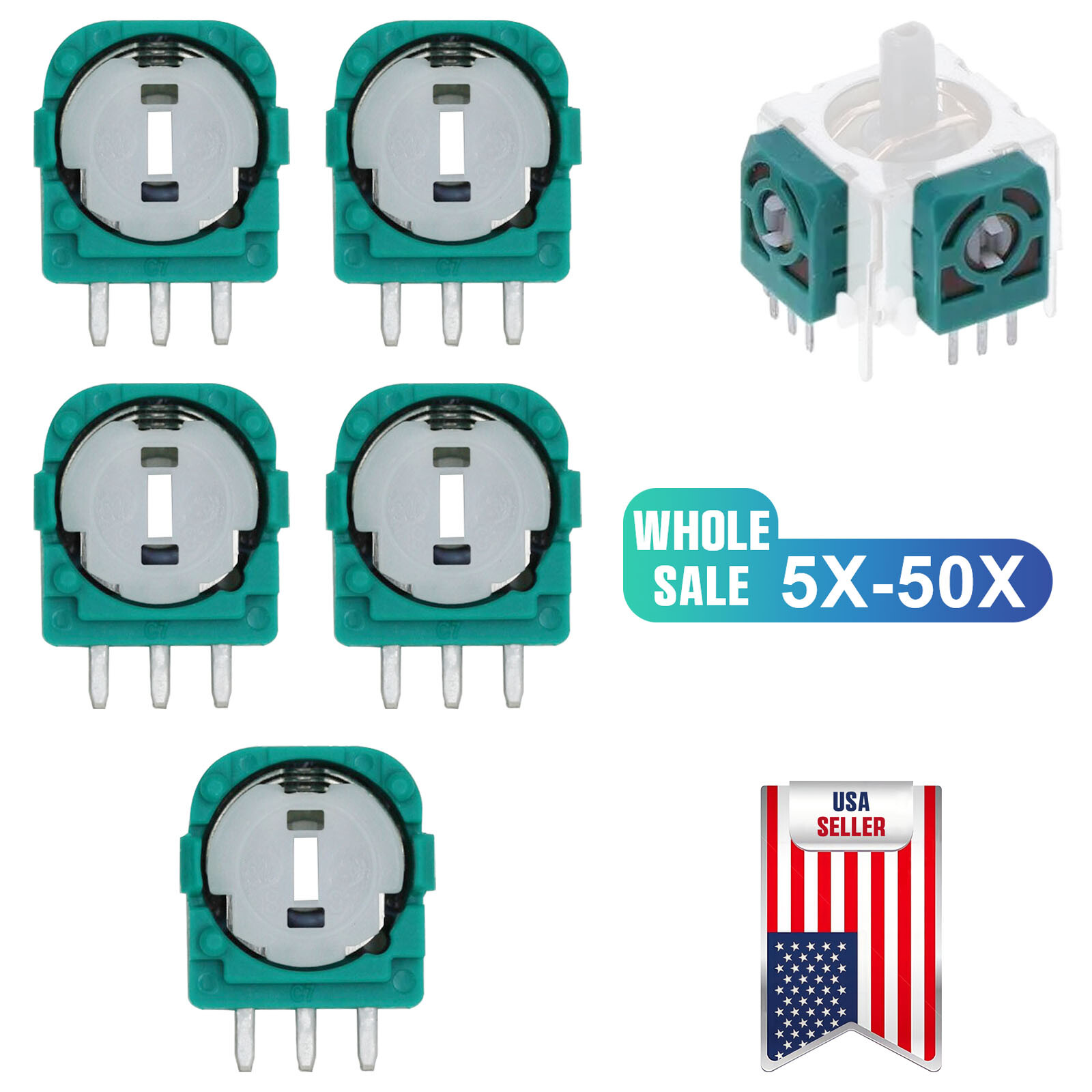 5X OEM Analog 3D Joystick Potentiometer For PS4/PS5/Xbox One/Series/Switch Pro