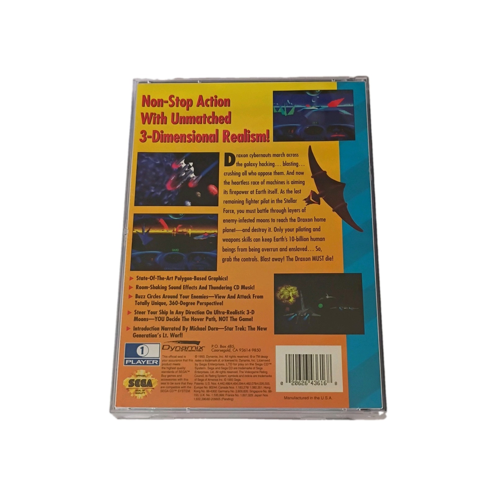 Dynamix Stellar-Fire (Sega CD) Manual & Case Included NTSC-U/C 1993 Shooter