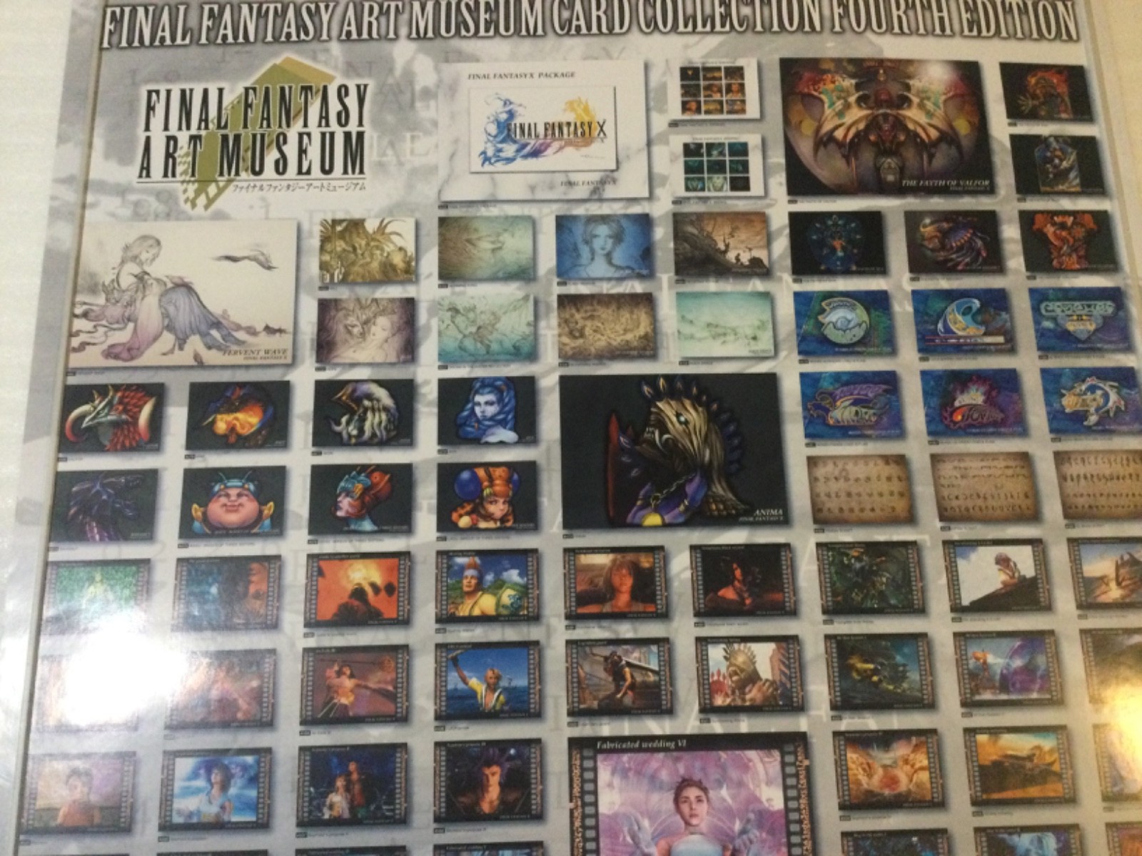 FINAL FANTASY X ART MUSEUM Promo Poster Display 10 CARD AMANO SQUARESOFT RARE
