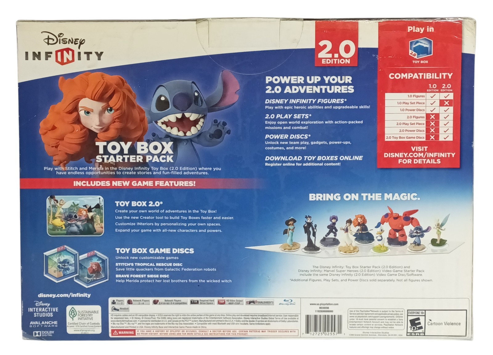 PS3 Disney Infinity 2.0 Toy Box Starter Pack PlayStation3 Disney Stitch&Merida