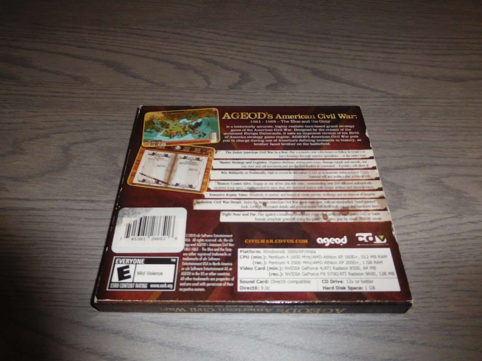 Ageod’s American Civil War 1861-1865 the Blue and the Gray PC Game
