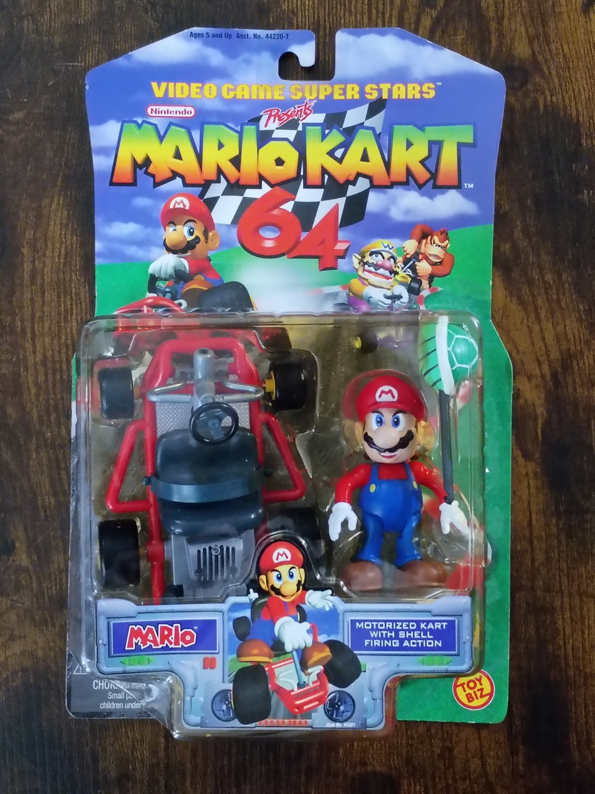 *SEALED* 1999 TOYBIZ SUPER MARIO KART 64 Mario Figure #44221 ~ RARE