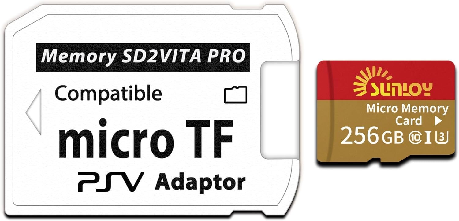 SD2Vita 6.0 PS Vita Memory Card Adapter with 256GB Micro SD Card, High Speed …
