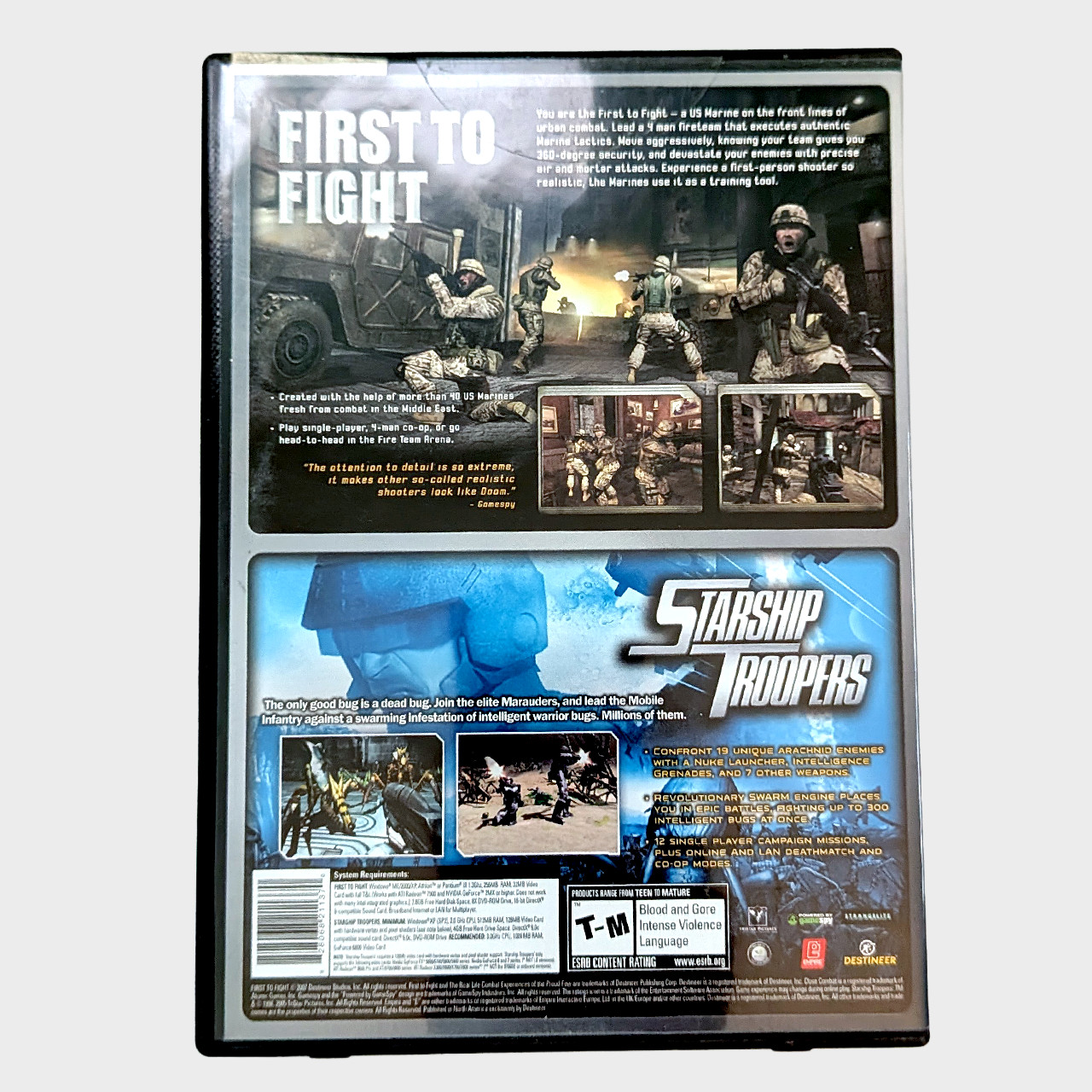 First to Fight Starship Troopers Video Games PC Computer 2007 Retro Collectible
