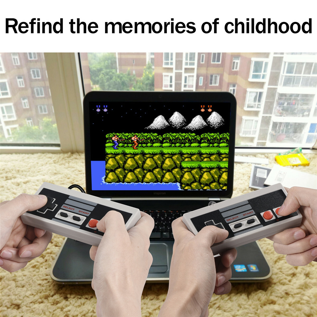 2Pack Classic Wired USB Controllers Gamepad for NES Gaming Windows PC Mac Linux