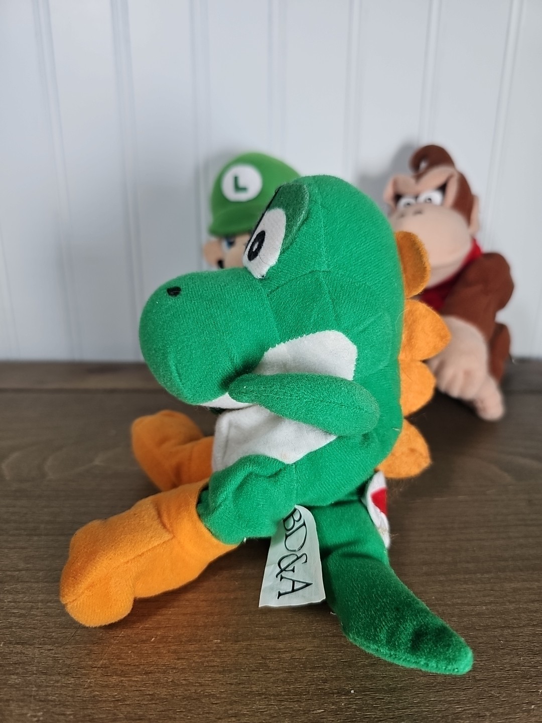Vintage Nintendo 64 Luigi, Yoshi & Donkey Kong Beanbag Plush (BD&A, 1997)